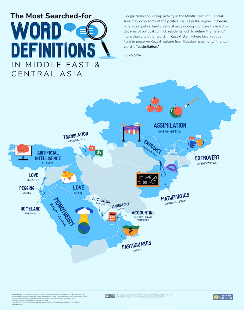 The Most Searched for Word Definition in Every Country The Most Searched for Word Definition in Every Country