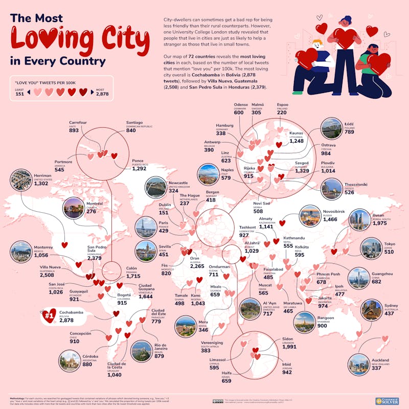 Words of Endearment World Map Cities